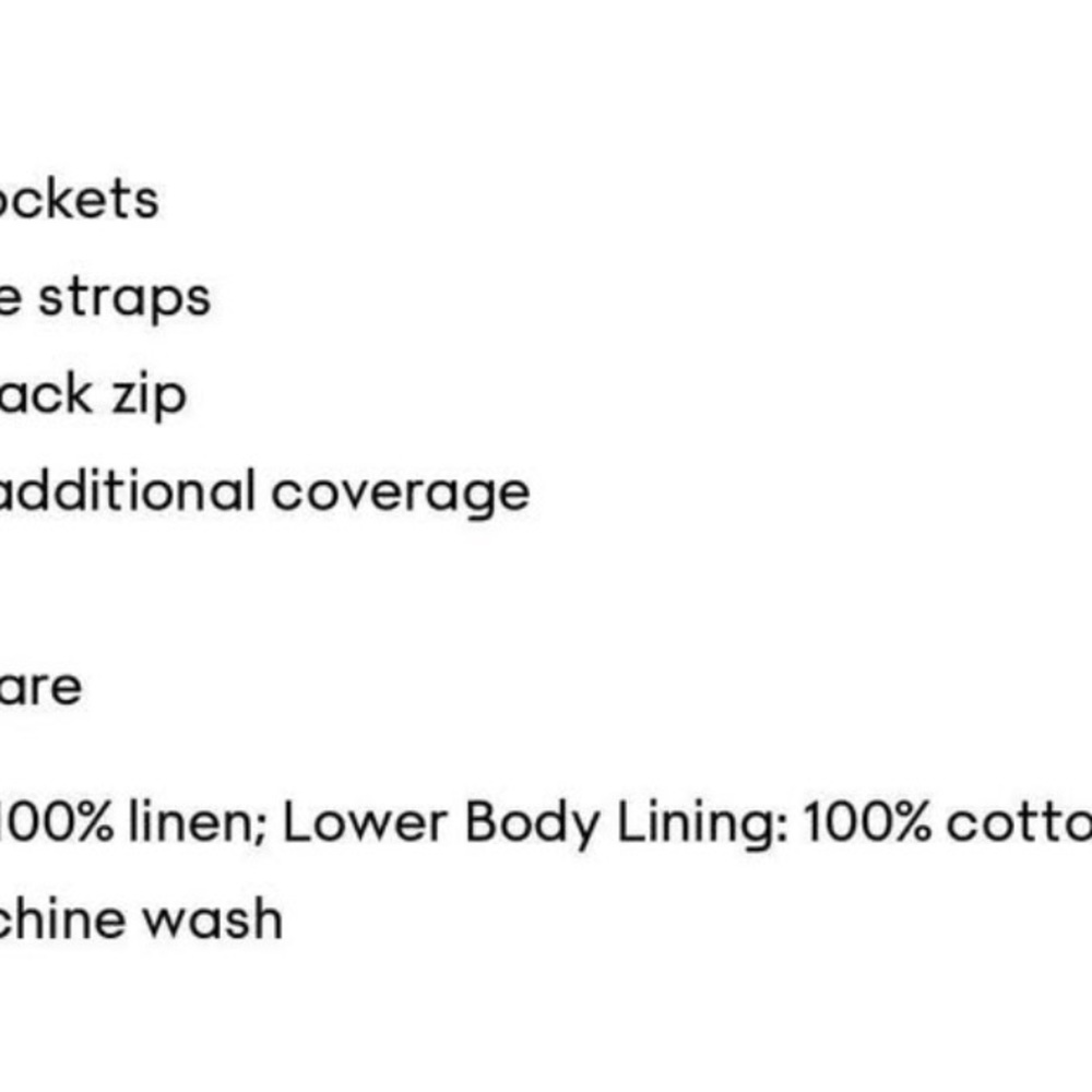 Aritzia NWOT Alfesco linen Midi Sundress Blue and White Floral A line w pockets - Picture 4 of 4